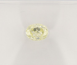 1 pcs Diamante - 0.61 ct - Ovale - giallo intenso fantasia - VVS1