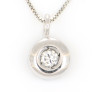 18 carati Oro bianco - Collana con pendente - 0.04 ct Diamante