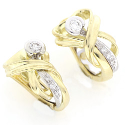 Damiani - 18 carati Oro bianco, Oro giallo - Orecchini - Diamante 0,26 ct - Diamanti