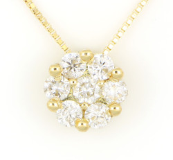 18 carati Oro giallo - Collana con pendente - 0.28 ct Diamante