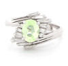 900 Platino - Anello - 1.05 ct Peridoto - Diamanti